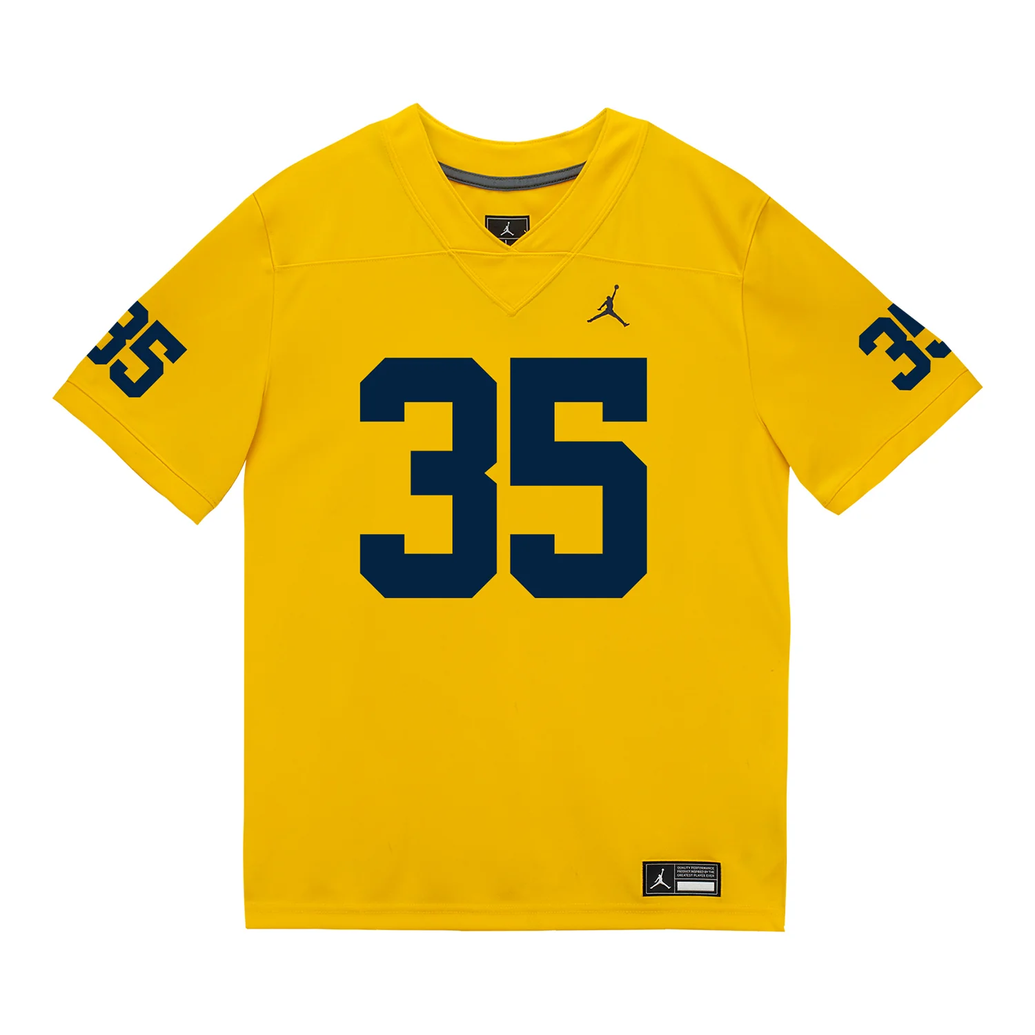 Michigan Wolverines #35 Stuart Blake Student Athlete Maize Football Jersey - Image 2