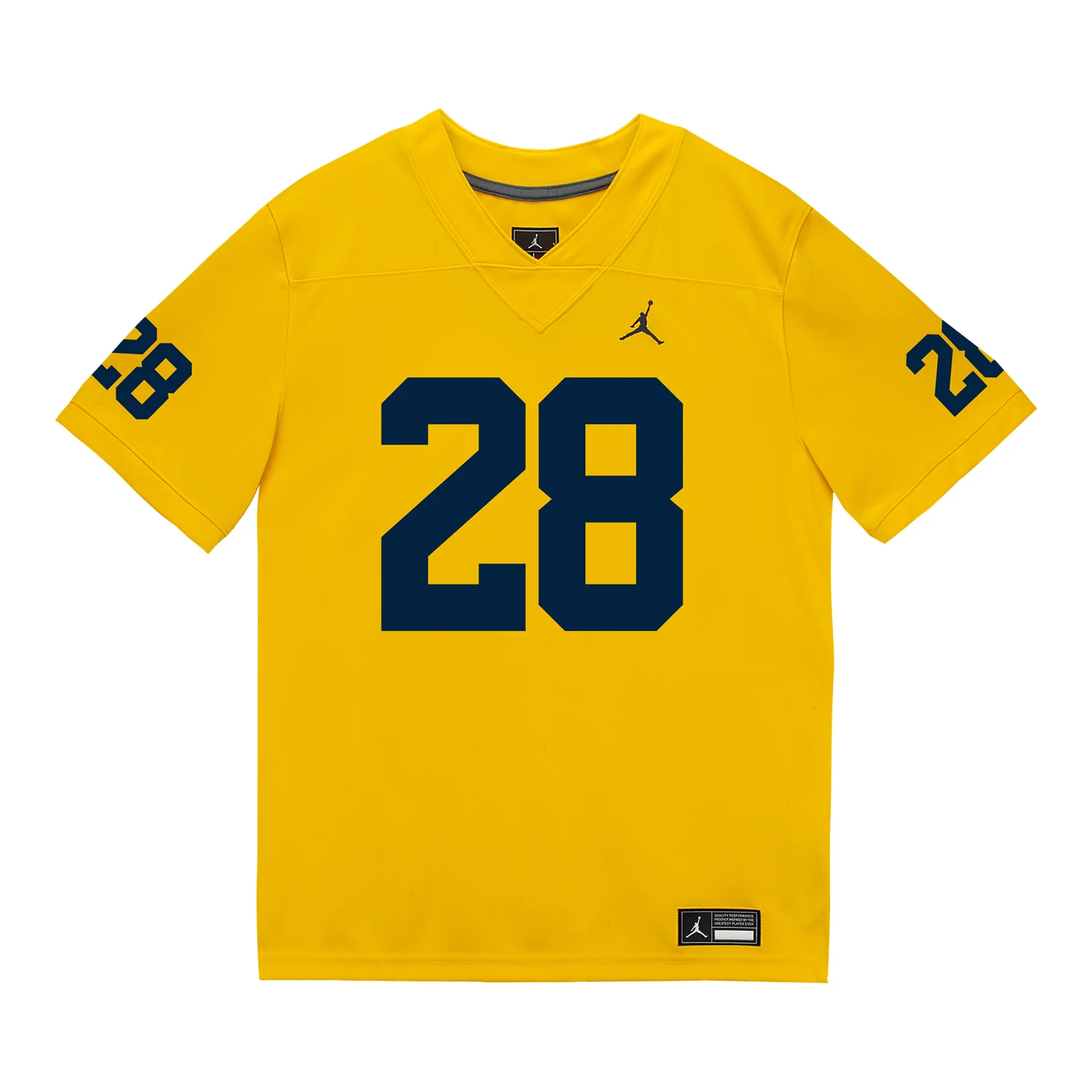 Michigan Wolverines #28 Kainoa Winston Student Athlete Maize Football Jersey - Image 2