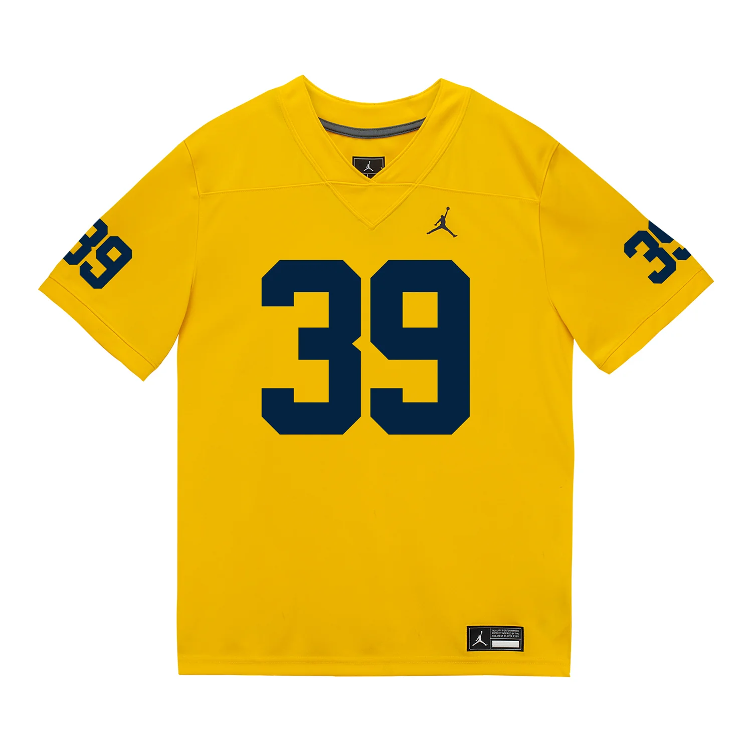 Michigan Wolverines #39 Max Reyes Student Athlete Maize Football Jersey - Image 2