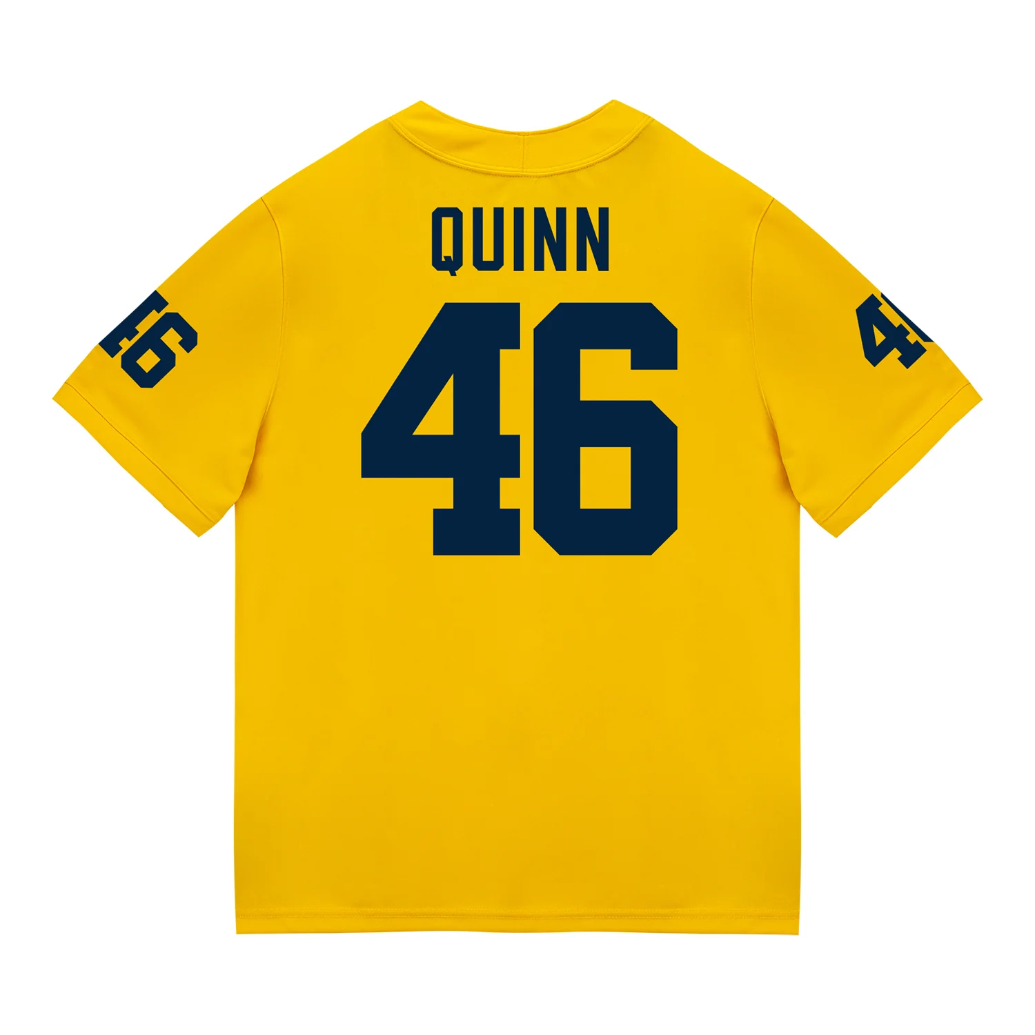 Michigan Wolverines #46 Crandall Quinn Student Athlete Maize Football Jersey