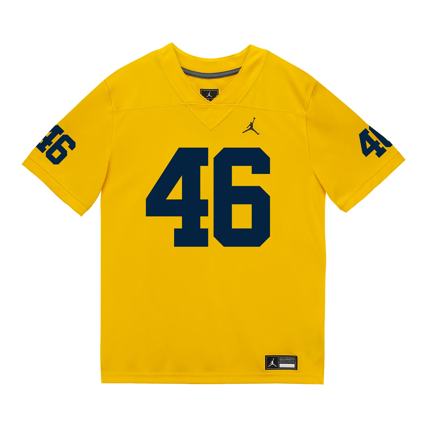 Michigan Wolverines #46 Crandall Quinn Student Athlete Maize Football Jersey - Image 2