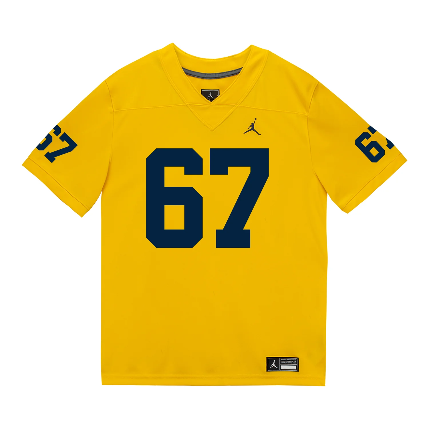 Michigan Wolverines #67 Trent Middleton Student Athlete Maize Football Jersey - Image 2