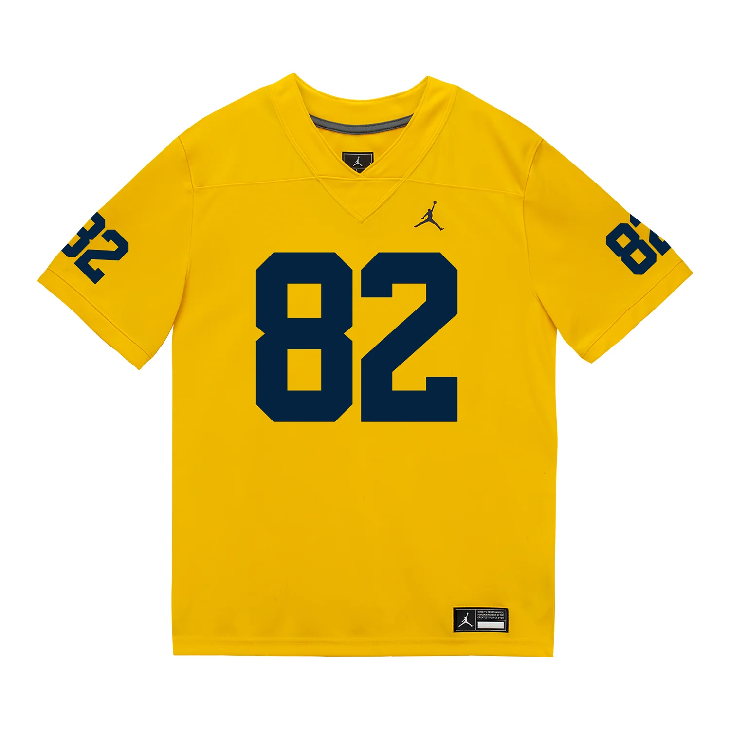 Michigan Wolverines #82 CJ Charlston Student Athlete Maize Football Jersey - Image 2