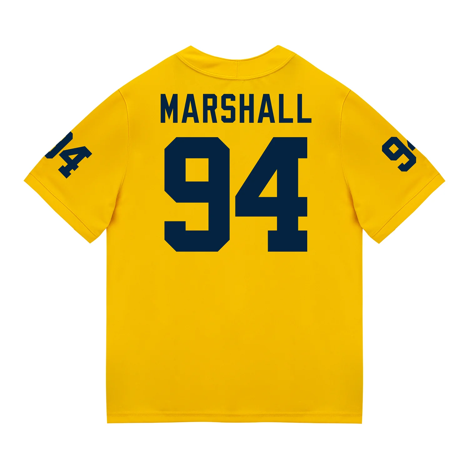 Michigan Wolverines #94 Nate Marshall Student Athlete Maize Football Jersey