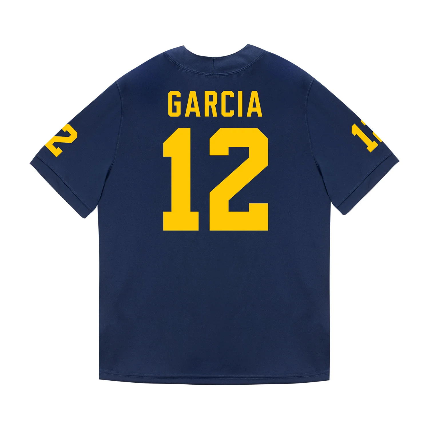 Michigan Wolverines #12 Jake Garica Student Athlete Blue Football Jersey