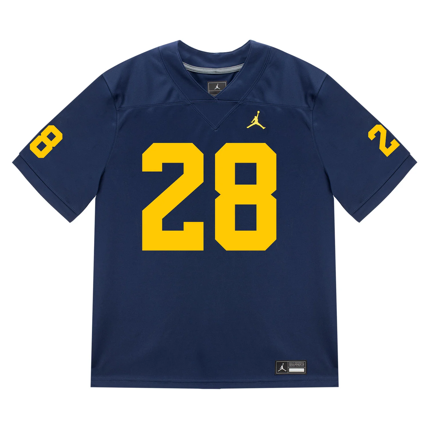 Michigan Wolverines #28 Kainoa Winston Student Athlete Blue Football Jersey - Image 2