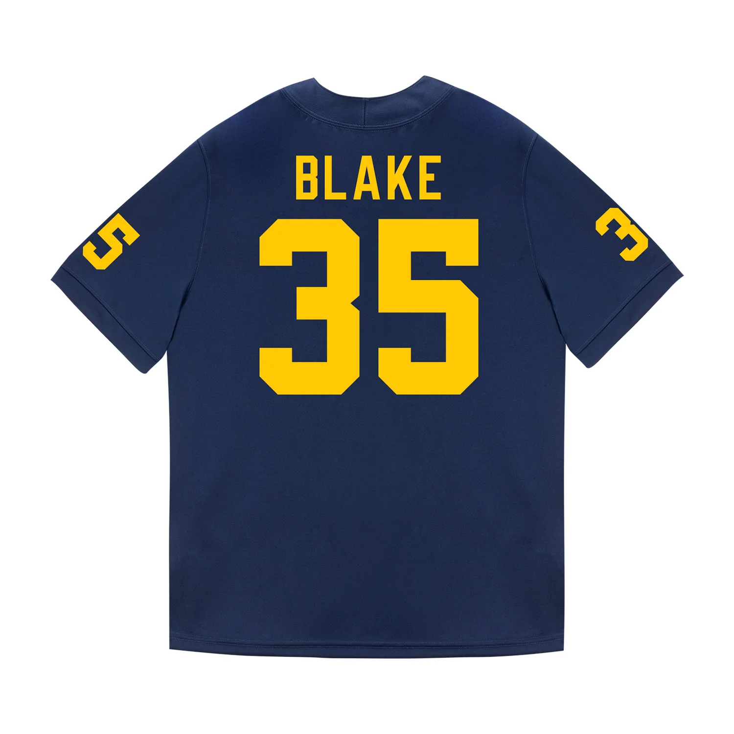 Michigan Wolverines #35 Stuart Blake Student Athlete Blue Football Jersey