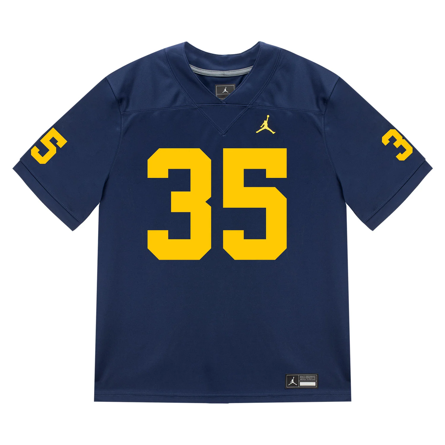 Michigan Wolverines #35 Stuart Blake Student Athlete Blue Football Jersey - Image 2