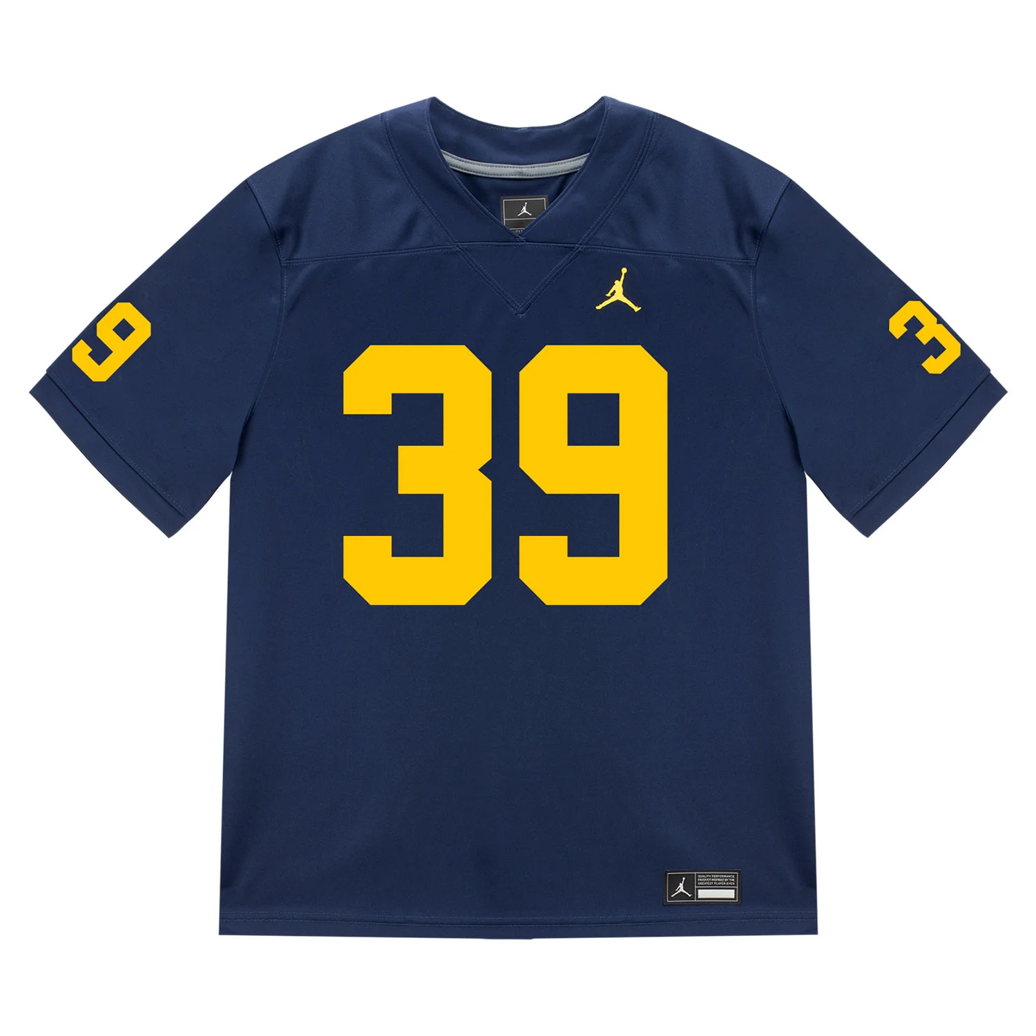 Michigan Wolverines #39 Max Reyes Student Athlete Blue Football Jersey - Image 2