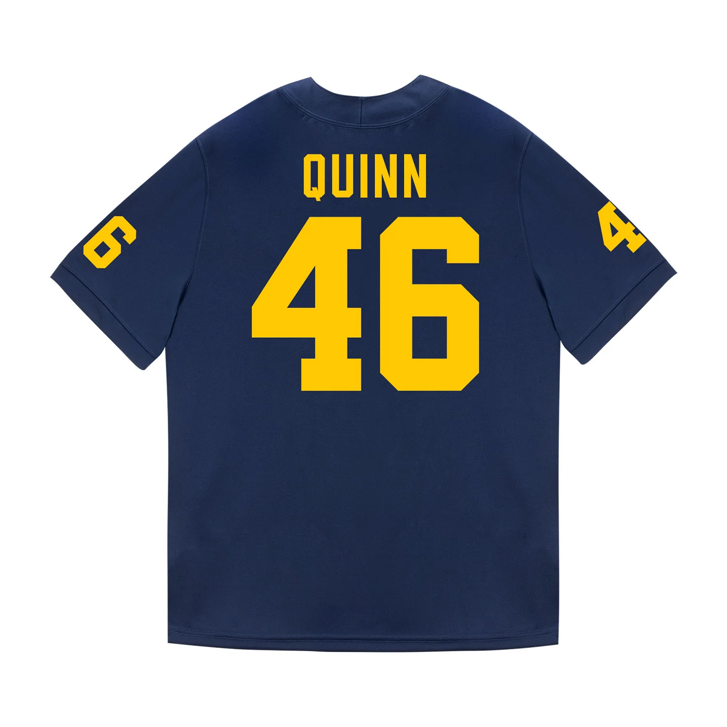 Michigan Wolverines #46 Crandall Quinn Student Athlete Blue Football Jersey