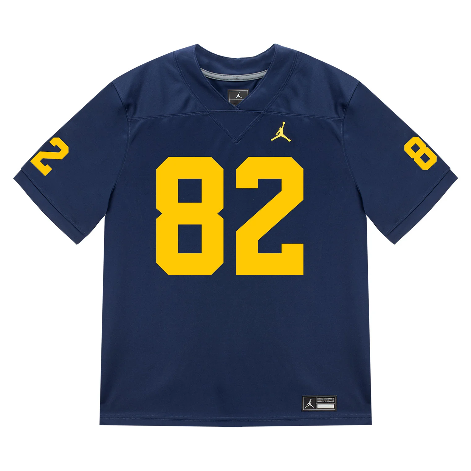 Michigan Wolverines #82 CJ Charlston Student Athlete Blue Football Jersey - Image 2