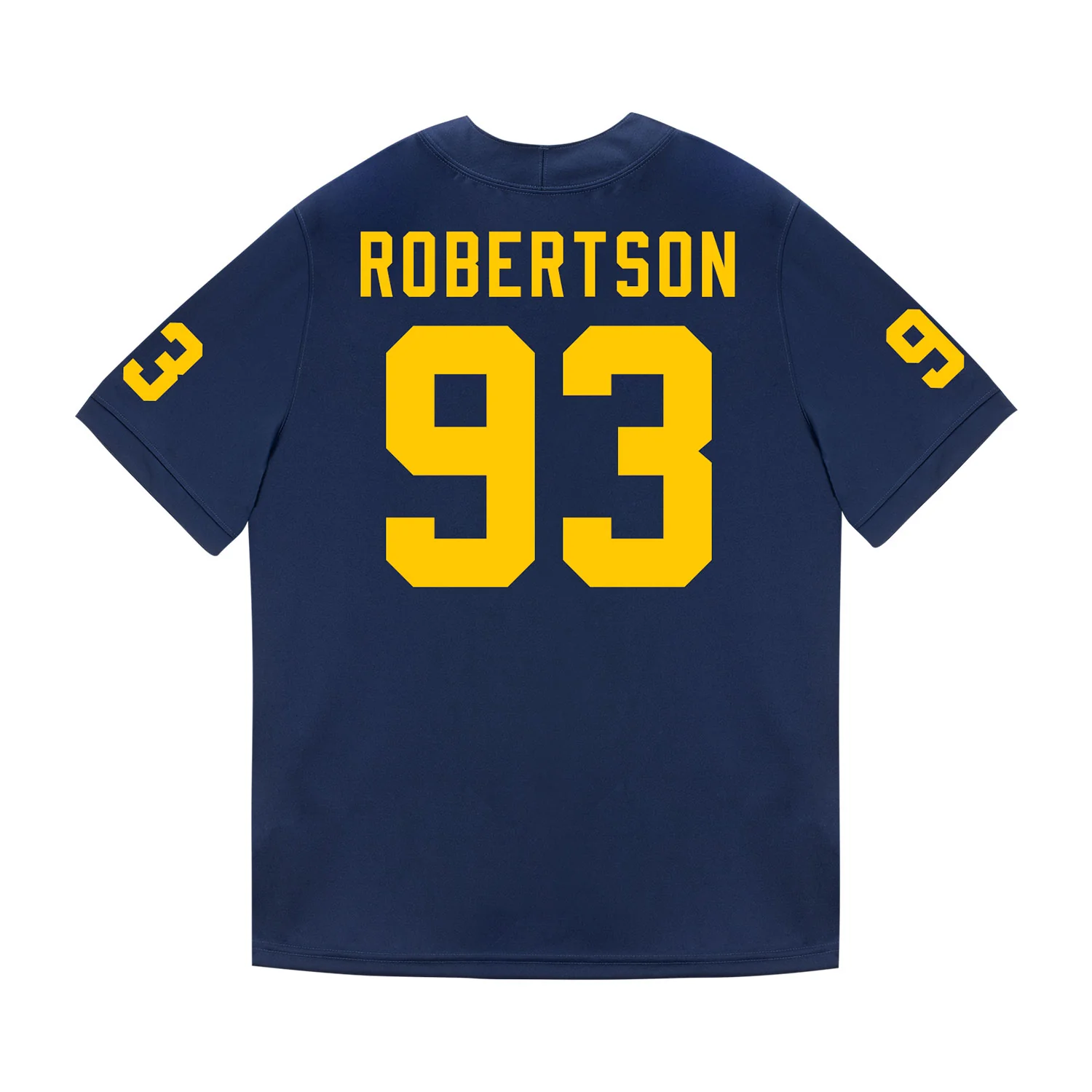 Michigan Wolverines #93 Hunter Robertson Student Athlete Blue Football Jersey