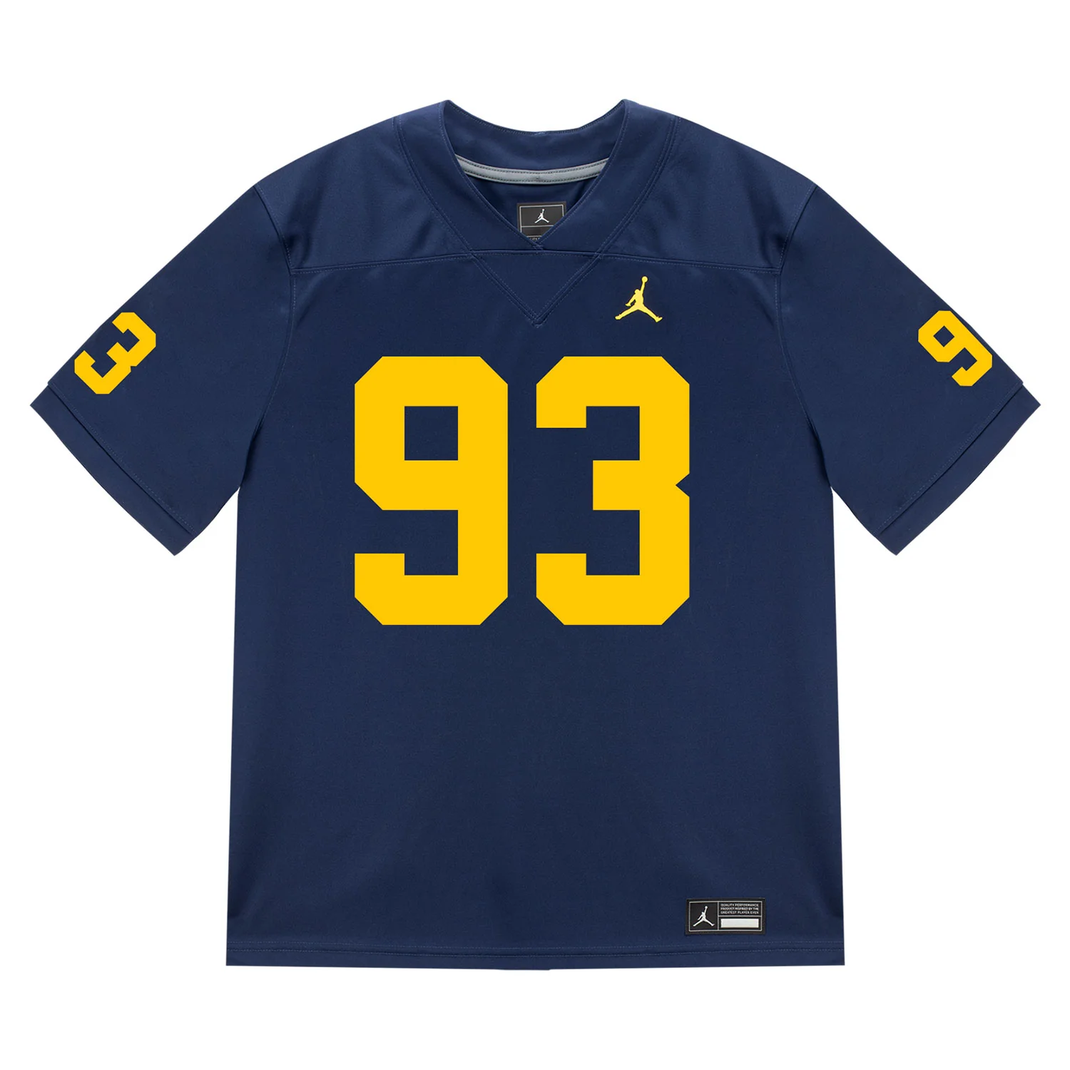 Michigan Wolverines #93 Hunter Robertson Student Athlete Blue Football Jersey - Image 2