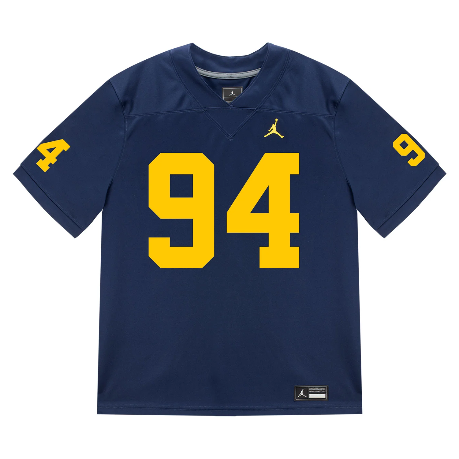 Michigan Wolverines #94 Nate Marshall Student Athlete Blue Football Jersey - Image 2