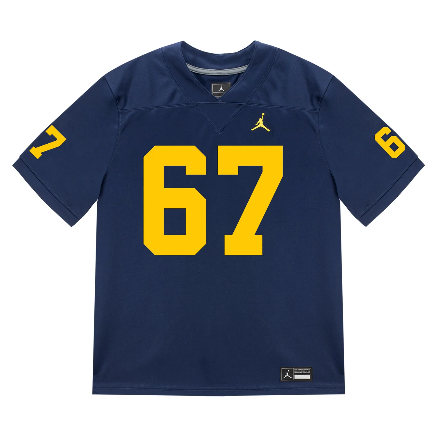 Michigan Wolverines #67 Trent Middleton Student Athlete Blue Football Jersey - Image 2