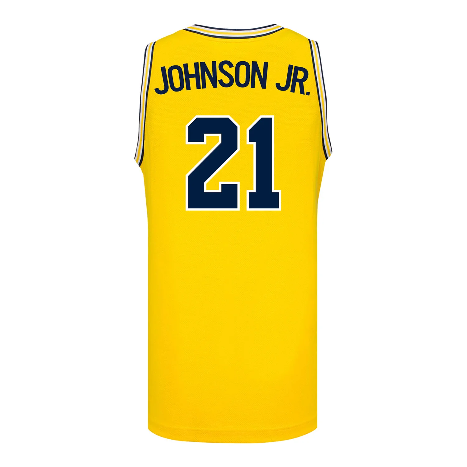 Michigan Wolverines #21 Morez Johnson Jr. Student Athlete Maize Basketball Jersey