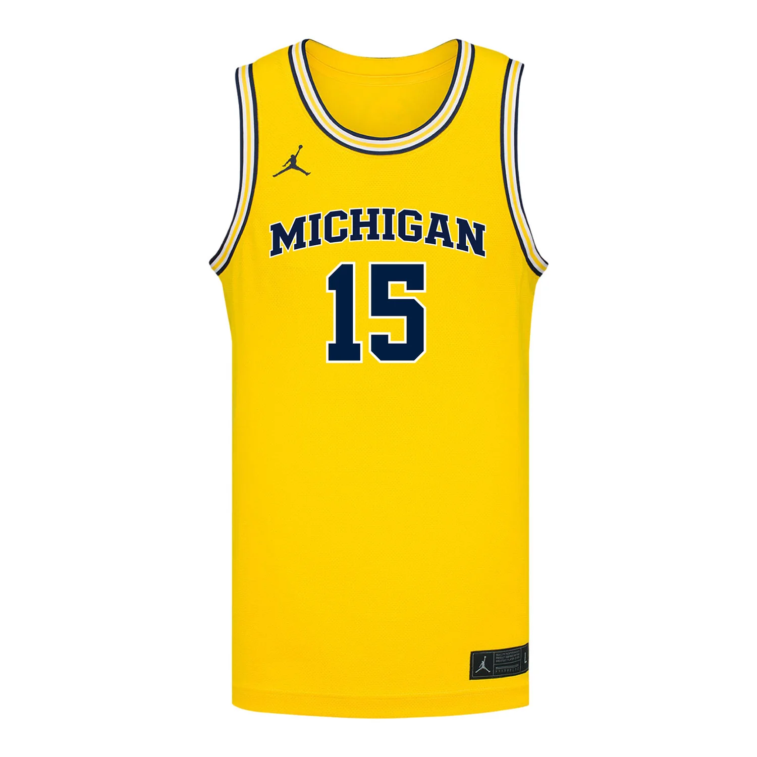 Michigan Wolverines #15 Ashley Sofilkanich Student Athlete Maize Women's Basketball Jersey - Image 2