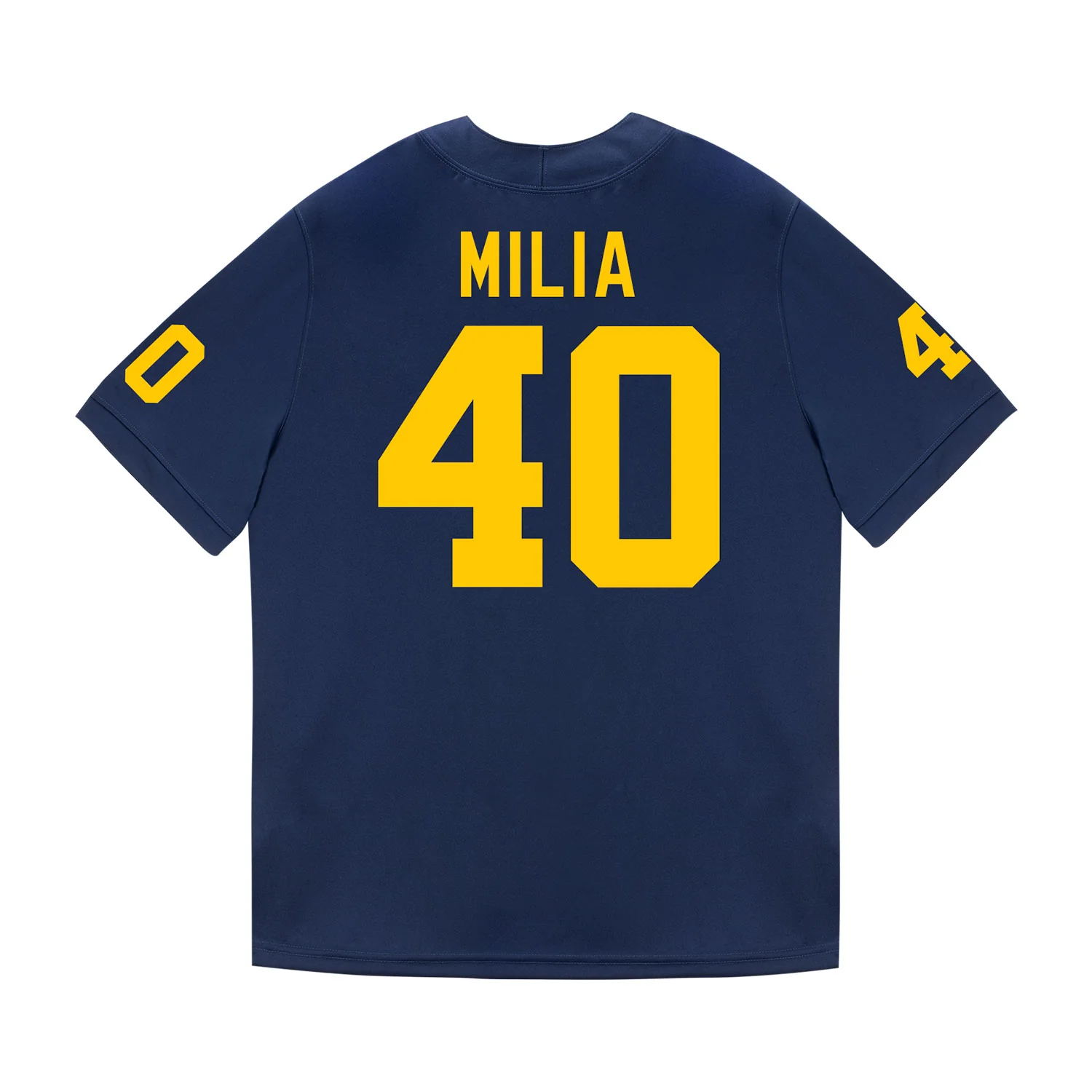 Michigan Wolverines #40 Rocco Milia Student Athlete Blue Football Jersey