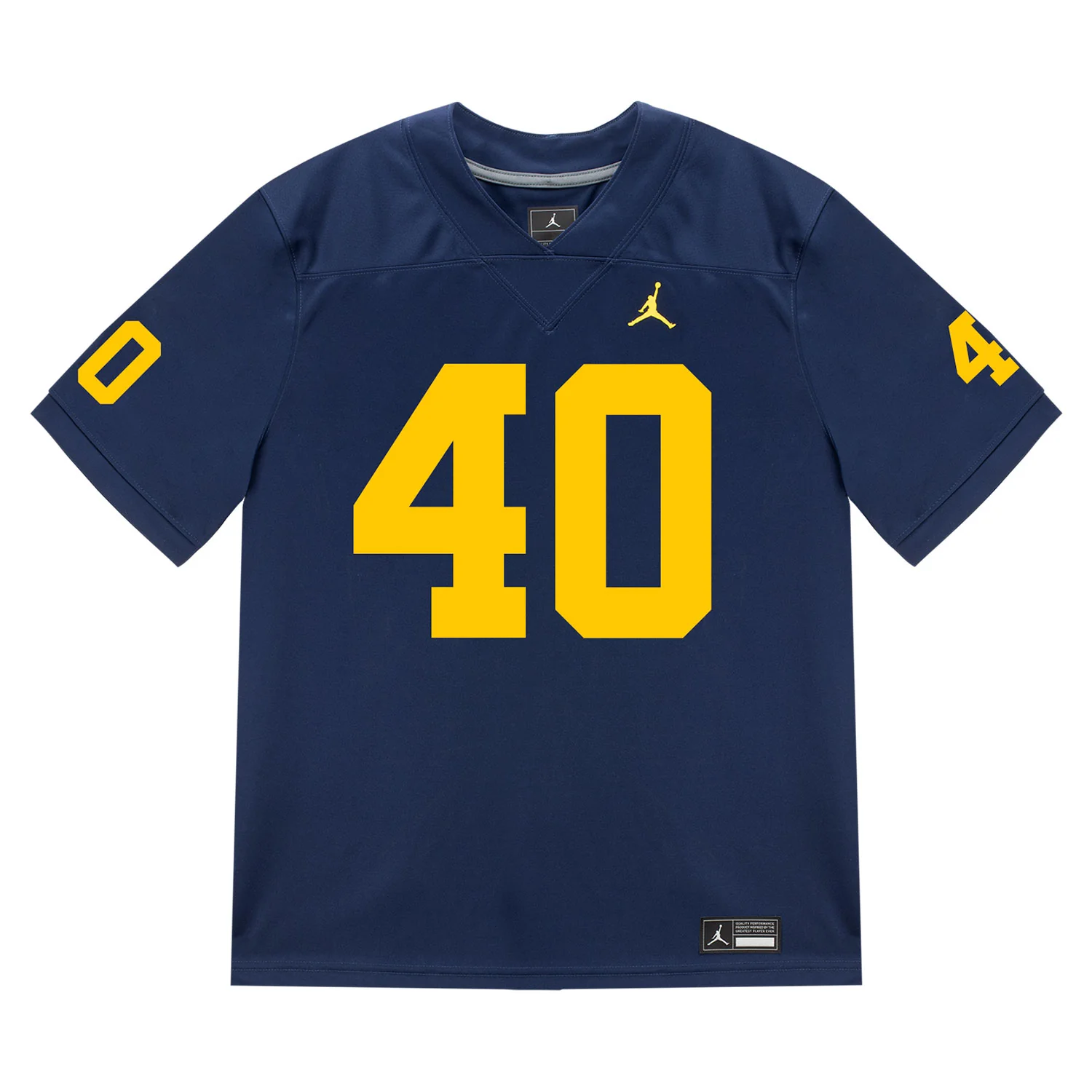Michigan Wolverines #40 Rocco Milia Student Athlete Blue Football Jersey - Image 2