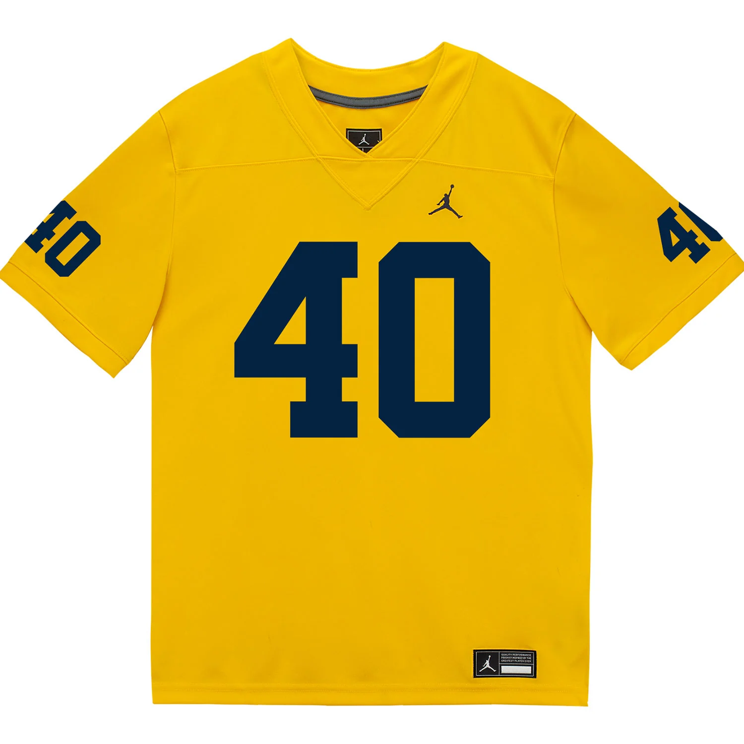 Michigan Wolverines #40 Rocco Milia Student Athlete Maize Football Jersey - Image 2