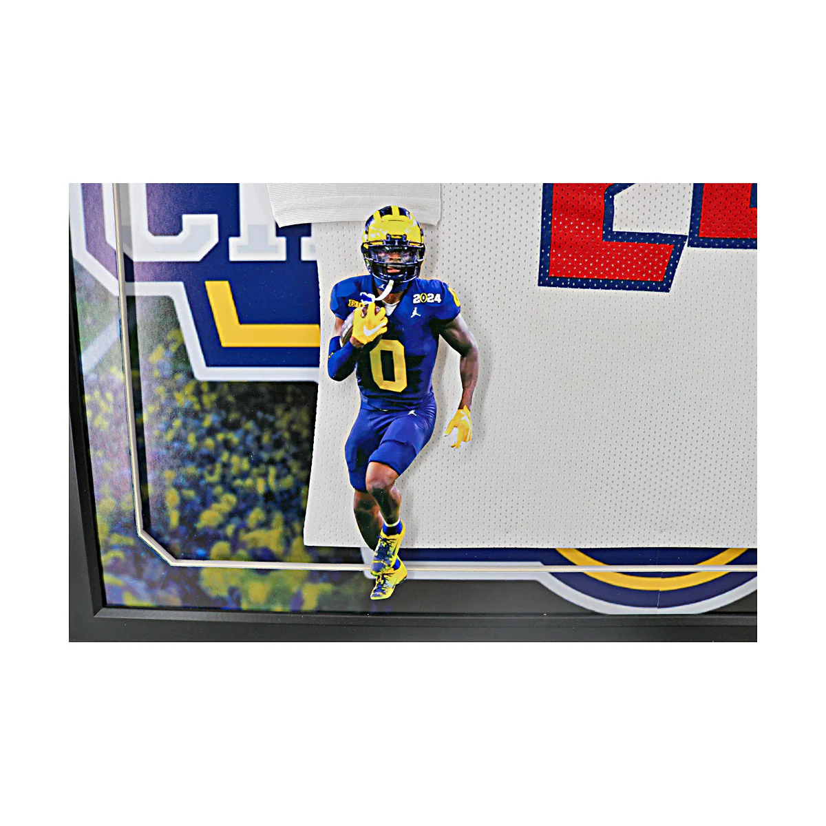 Mike Sainristril & Michael Barrett Michigan Wolverines Dual Autographed Signed 2024 Draft Day Framed Jersey Collage - Image 3