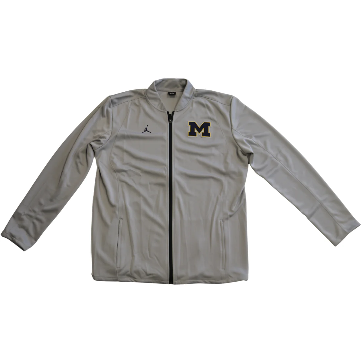Nike Air Jordan Michigan Wolverines Blue Logo M Grey Zip-Up