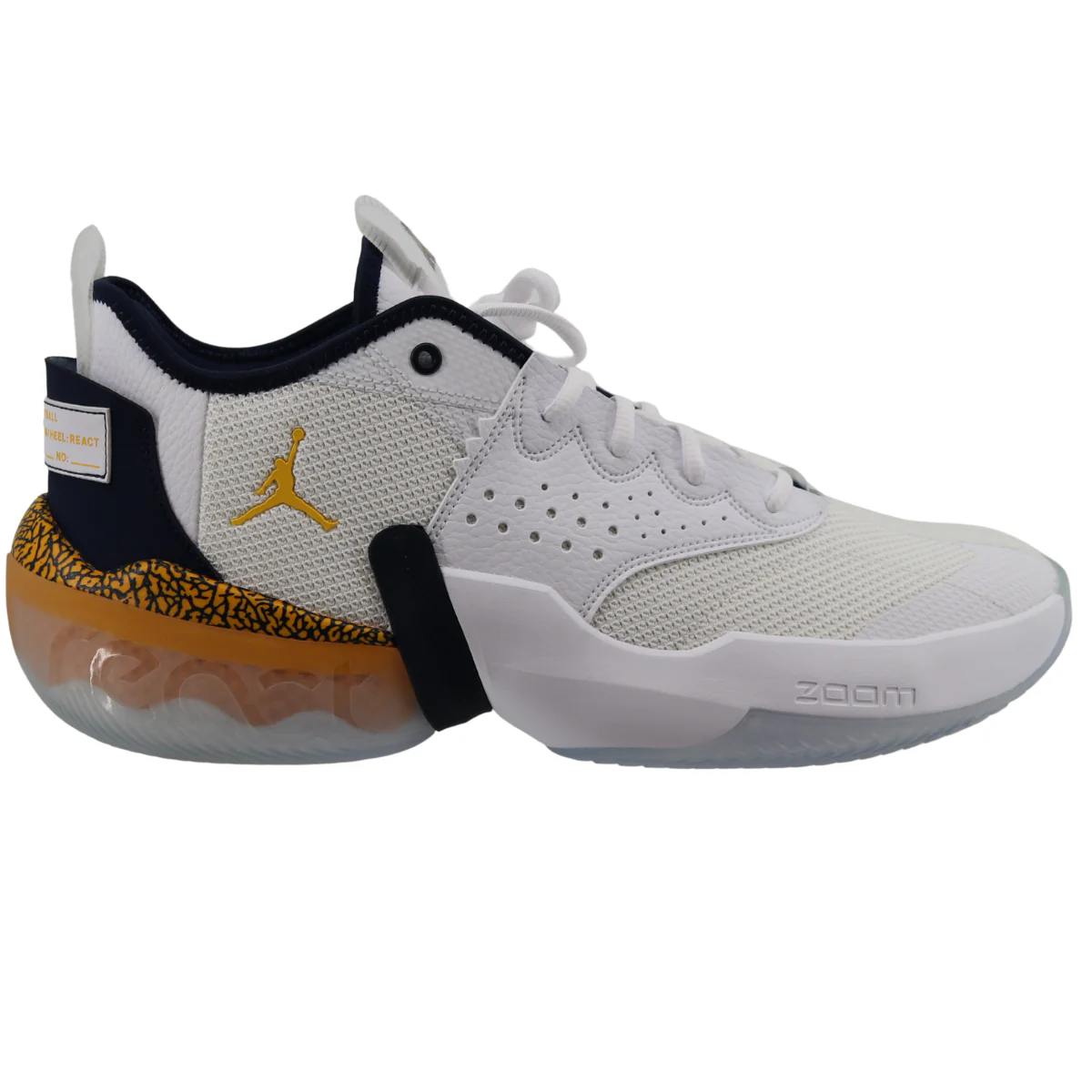 Nike Air Jordan React Elevation Low Michigan Wolverines White - Image 4