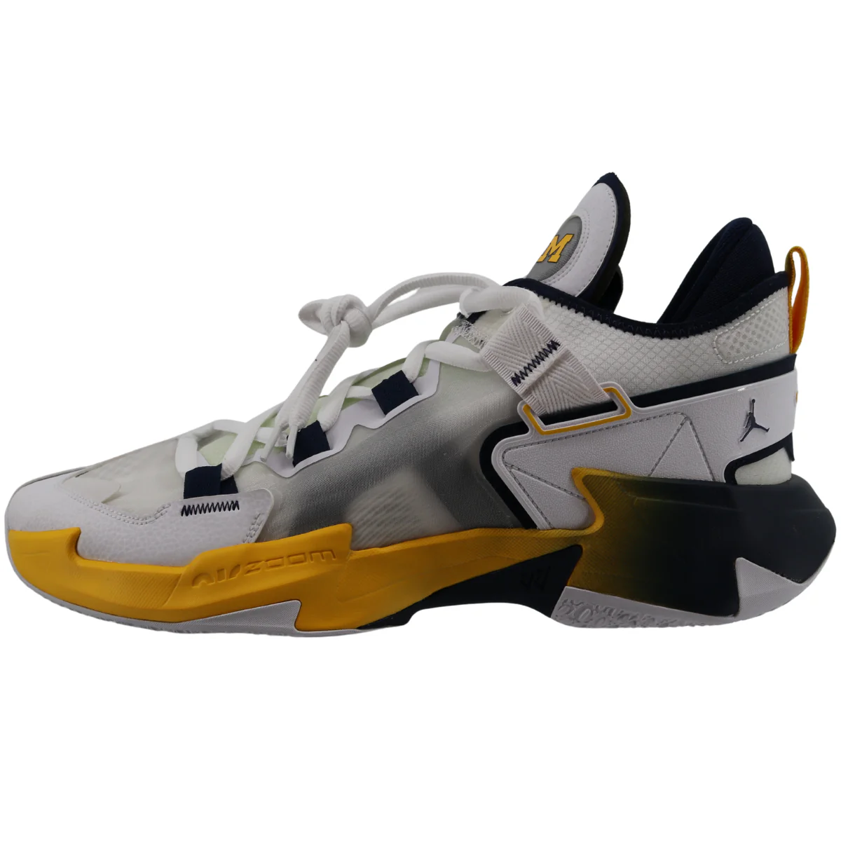 Nike Air Jordan Why Not Zero 5 Michigan Wolverines Blue Yellow White - Image 3