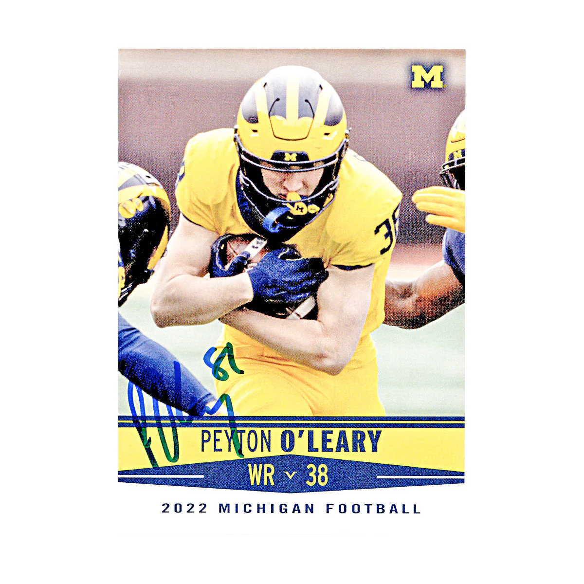 Peyton O'Leary Michigan Wolverines Autographed Signed 2022 Valiant Trading Card (CX Champions Circle LOA)