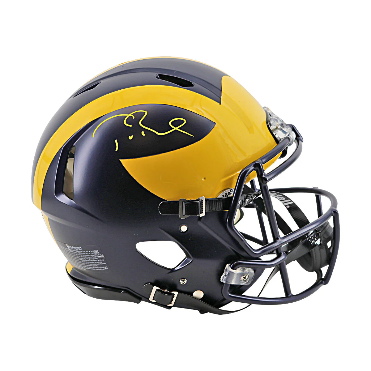 Tom Brady Signed Michigan Riddell Speed FS Authentic Helmet (Fanatics)