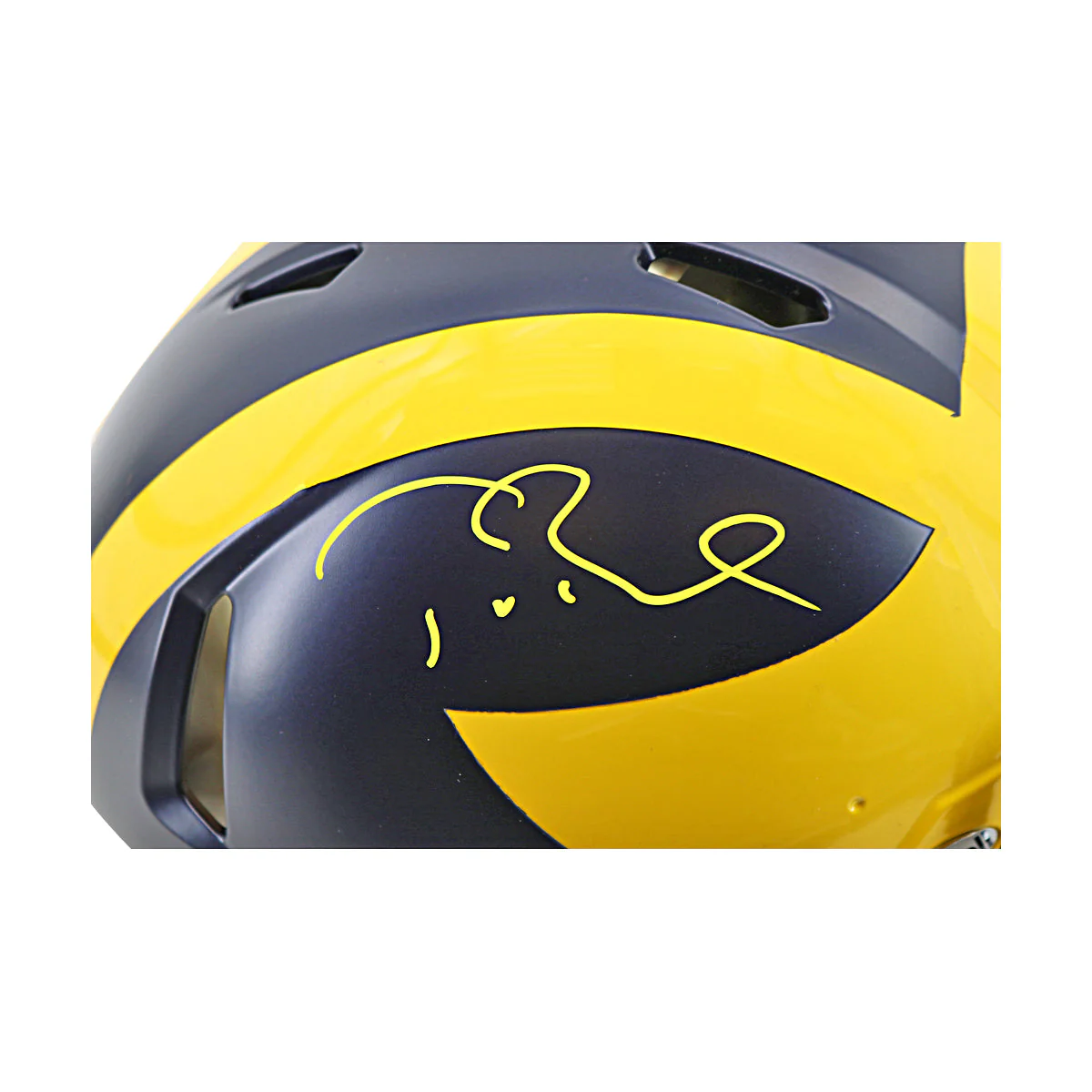 Tom Brady Signed Michigan Riddell Speed FS Authentic Helmet (Fanatics) - Image 3
