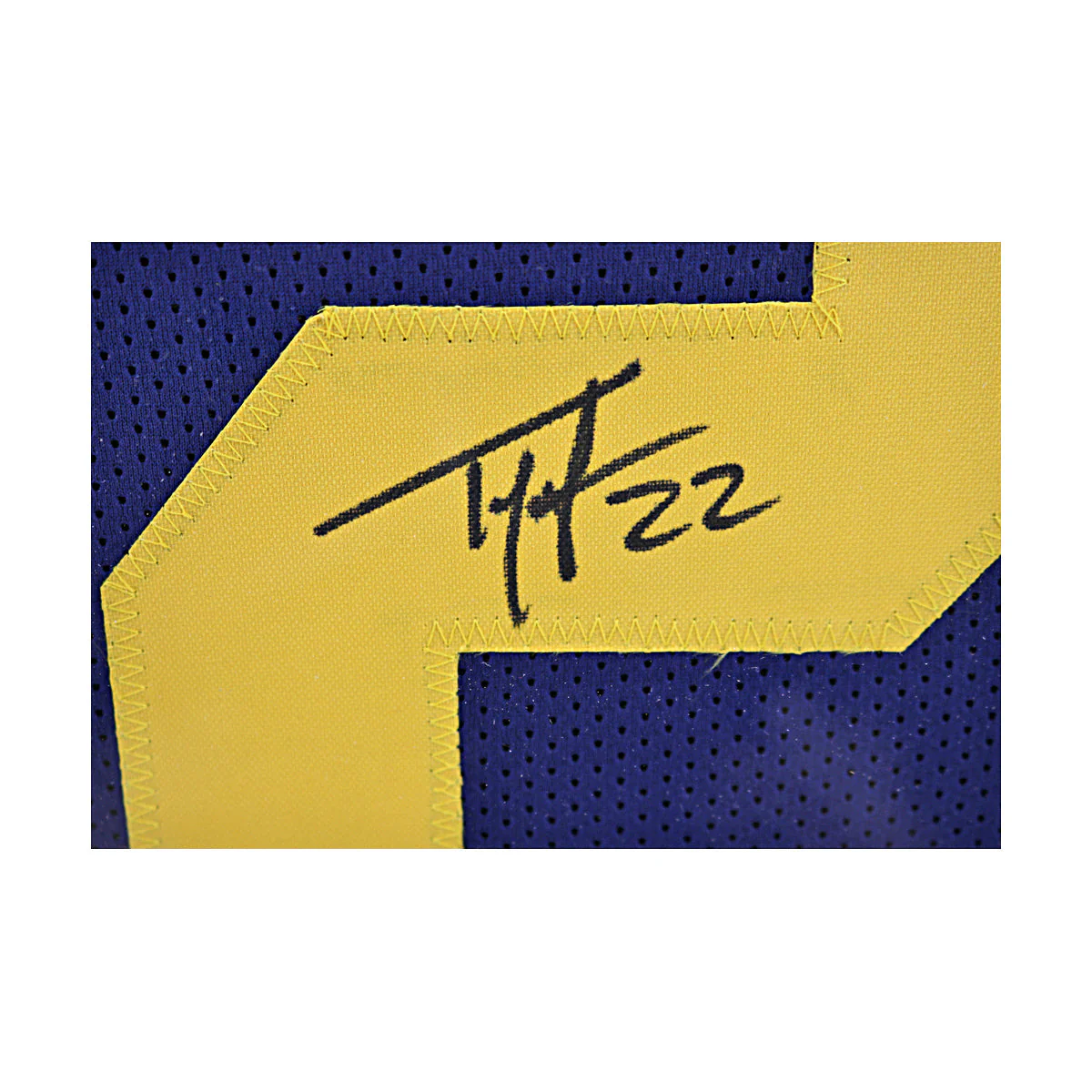 Ty Law Signed Michigan Wolverines Framed Pro-Style Blue Jersey (Beckett Auth) - Image 2