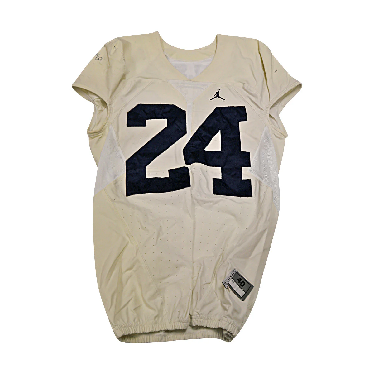Wilson Michigan Wolverines #24 2016 Practice Used White Jordan Brand Jersey - Image 2