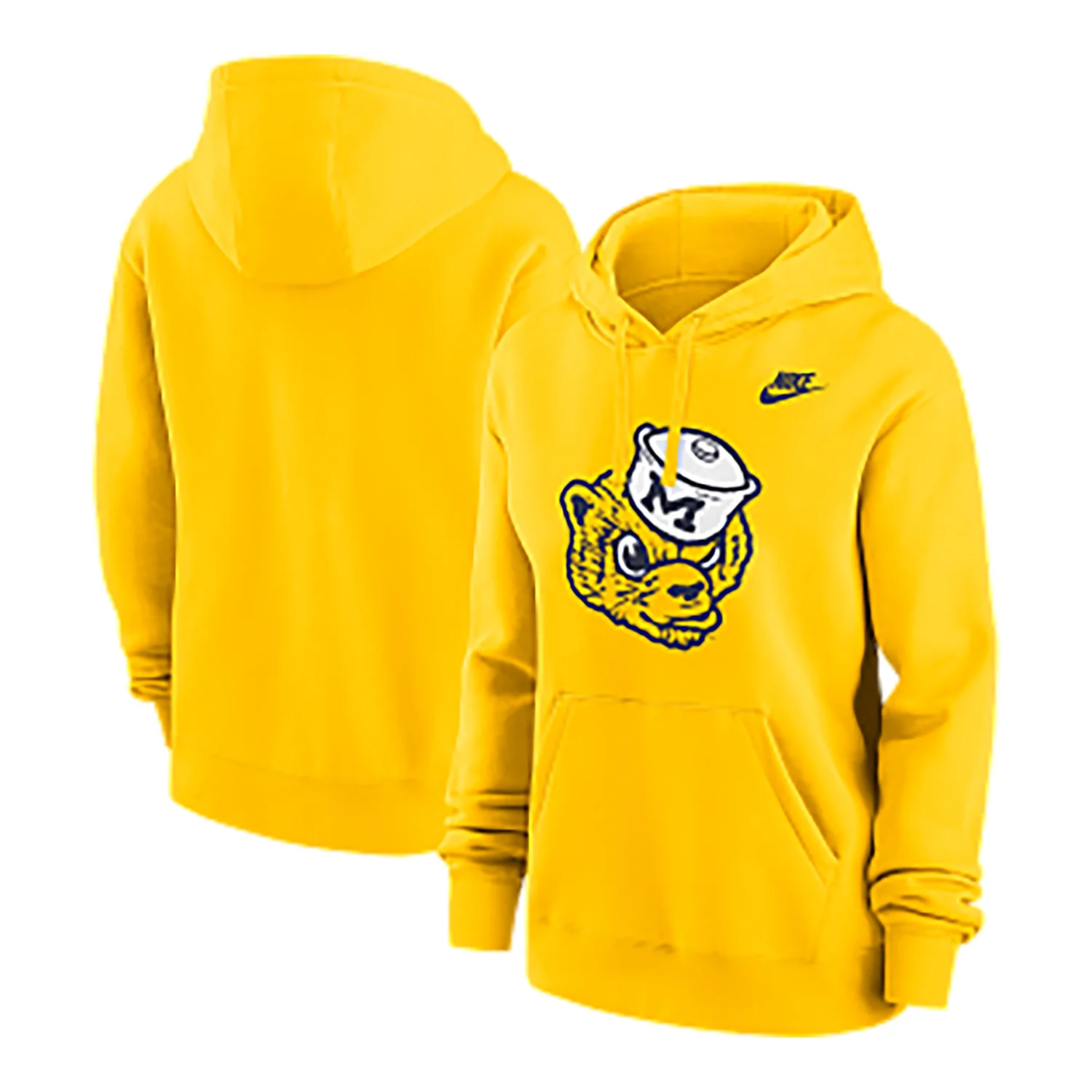 Women's Michigan Wolverines Nike Legacy Logo Fleece Hoodie - Image 3