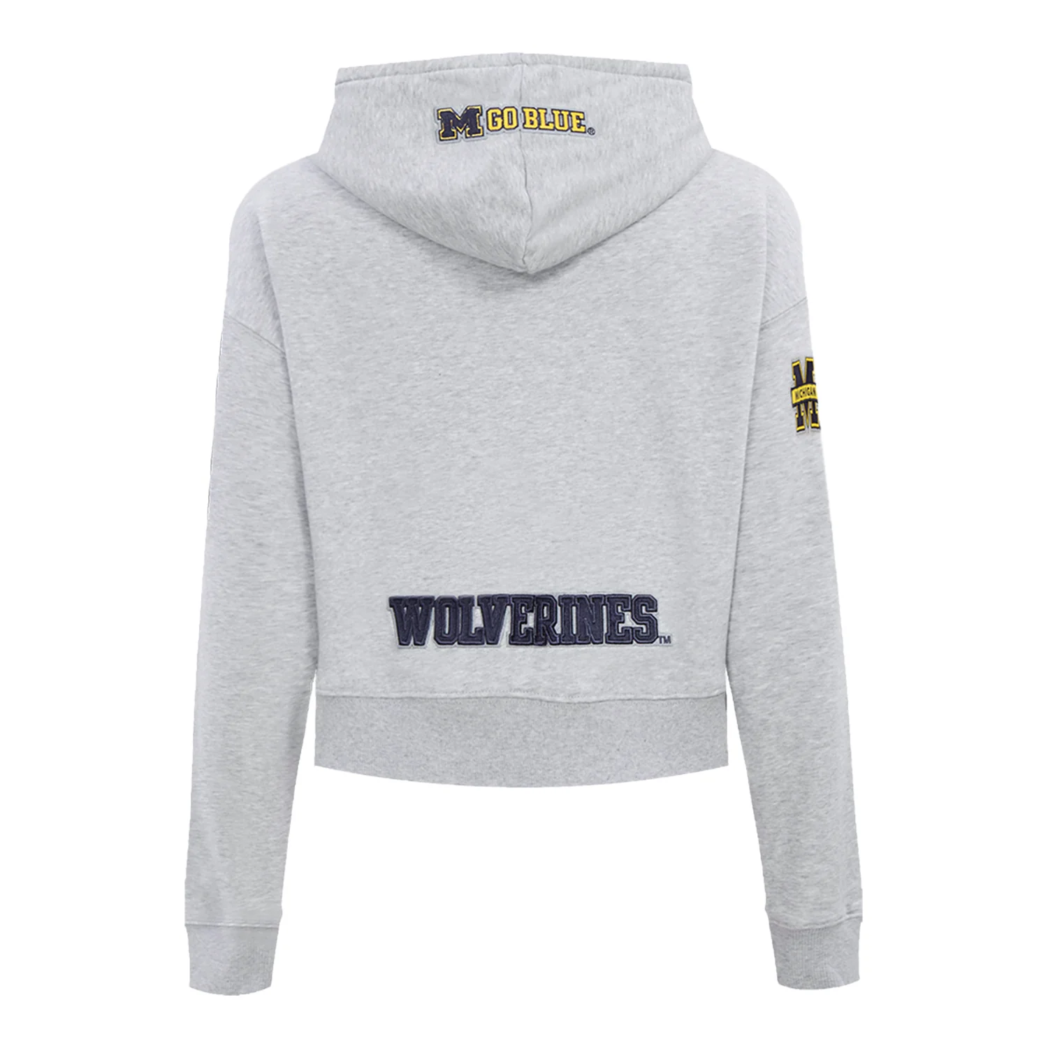 Women's Michigan Wolverines Pro Standard Cropped Hoodie - Image 4
