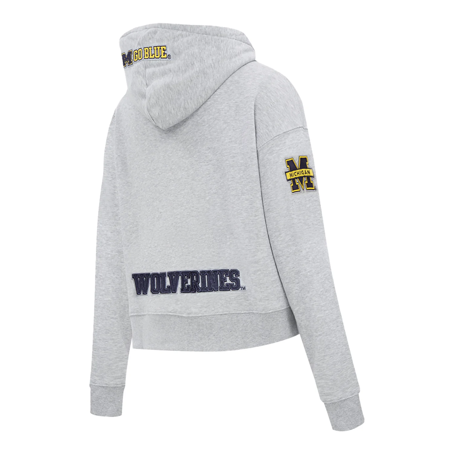 Women's Michigan Wolverines Pro Standard Cropped Hoodie - Image 6
